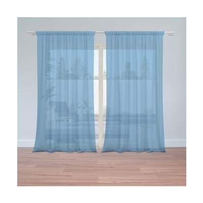 Sablio Záclony Modrá: 2ks 150x250cm – Hledejceny.cz