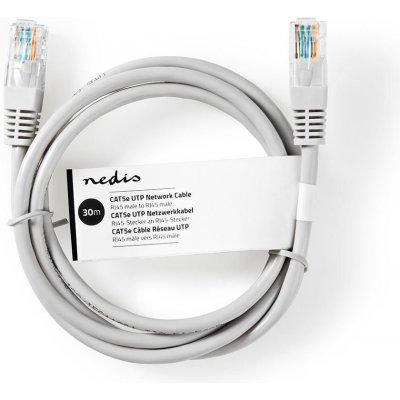 Nedis CCGT85100GY300 UTP 1x RJ45 - 1x RJ45 Cat5e, 30m, šedý