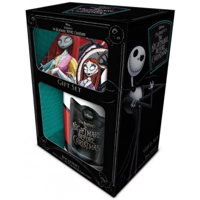 CurePink Dárkový set Nightmare Before Christmas Ukradené Vánoce Jack & Sally hrnku 315 ml – Zboží Mobilmania