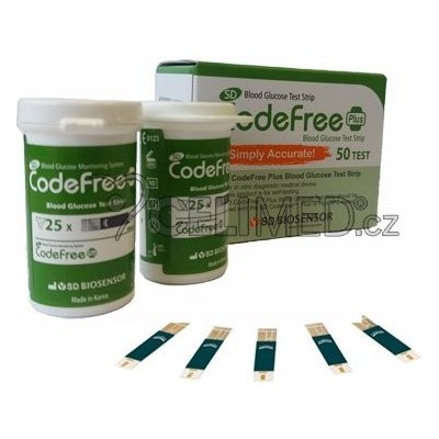 Testovací proužky pro glukometr SD Codefree a Codefree PLUS 50 ks