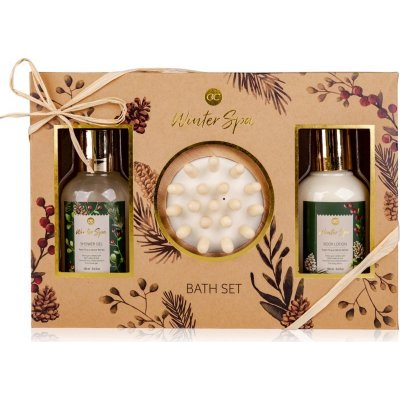 Accentra Winter Spa jemný sprchový gel 150 ml + tělové mléko 150 ml + masážní kartáč dárková sada – Zbozi.Blesk.cz