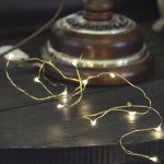 Star trading Světelný řetěz DEW DROP 12x LED mosazný – Zboží Dáma