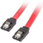 Lanberg SATA III datový kabel (6GB/S) F / F 50cm, kovová západka, červený CA-SASA-14CU-0050-R