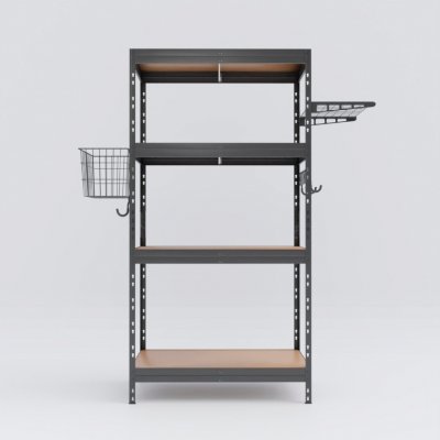 Majster Regál Rivet 180 x 90 x 45 cm 4 police antracit – HobbyKompas.cz