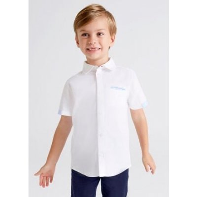 Mayoral dětská košile s krátkým rukávem 3116-10 bílá – Sleviste.cz