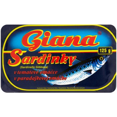 Giana Sardinky v tomatové omáčce 125 g – Zboží Dáma