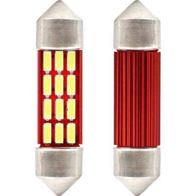 LED AMIO CANBUS 12SMD 4014 Festoon 39mm Bílá 12V / 24V, sada 2 ks, vyšší kvalita. | Zboží Auto