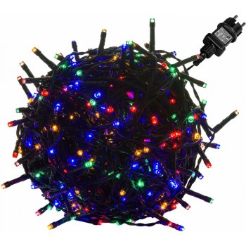 Goleto Vánoční LED osvětlení 10 m barevné 100 LED zelený kabel
