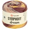 Příze YarnArt Symphony Dream 3102 hnědo žlutá