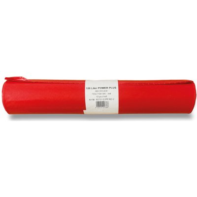 Power Plus barevné pytle na odpadky 120 l 10 ks 70 µm červené – Zboží Dáma