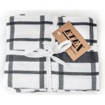 Etex Utěrky z egyptské bavlny U03 šedé káro 50 x 70 cm 3 ks – Hledejceny.cz