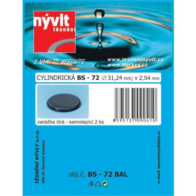 doraz samolep.cylindr.pr.31,2x2,5mm transparentní BS-72 (2ks) – Hledejceny.cz