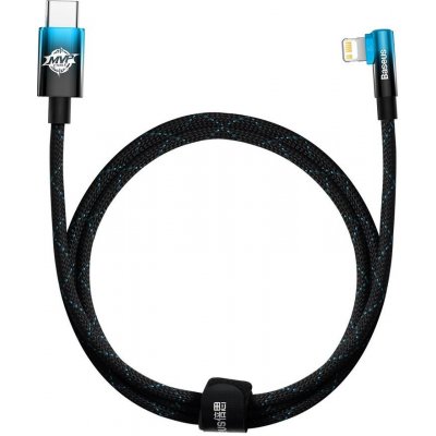 Baseus CAVP000221 MVP 2 úhlový Power Delivery Cable s bočním konektorem USB typu C / Lightning, 20W, 1m, modrý