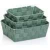 Úložný box Kela Sada košíků Alvaro plast zelená 3 ks KL-24518