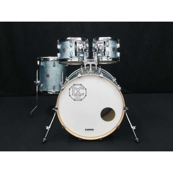 Akustická bicí souprava DC-Custom drums BD22 T10 12 FT14 Blue Sparkle Birch