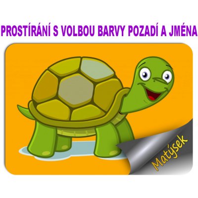 PokojovaDekorace.cz prostírání se jménem 035 Želva 43x30cm – Zboží Mobilmania