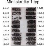 Skrutky pre notebooky pre notebooky DIY sada pre počítače, skrutky na hodinky pre mobilné telefóny 500ks sada od 1.2 po 2 – Sleviste.cz