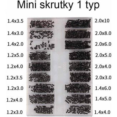 Skrutky pre notebooky pre notebooky DIY sada pre počítače, skrutky na hodinky pre mobilné telefóny 500ks sada od 1.2 po 2 – Sleviste.cz