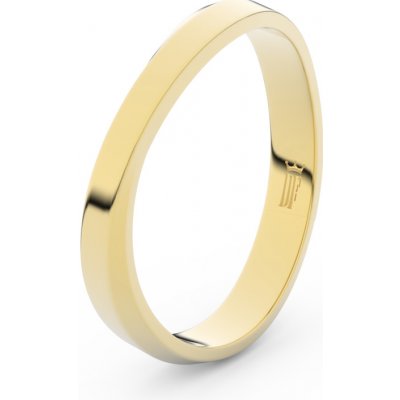 Danfil prsten DLR3018 žluté zlato 585/1000 bez kamene povrch lesk – Zboží Mobilmania