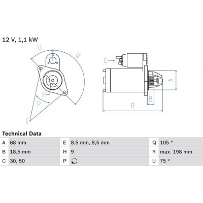 BOSCH 0 986 026 120 Startér (0986026120) – Zbozi.Blesk.cz