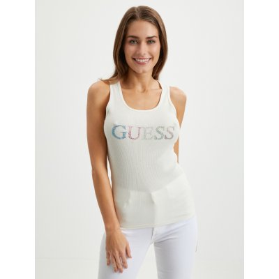 Guess COLORFUL LOGO TANK TOP W3GP43K9I51 G012 Béžový – Sleviste.cz