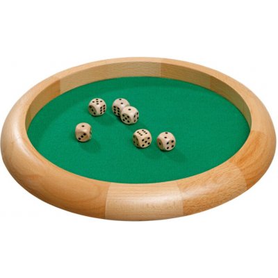 Hrací plato na kostky: dřevo a plátno 30 cm Dice Tray – Zboží Živě