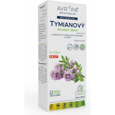 Avropa Tymiánový bylinný sirup 200 ml – Hledejceny.cz