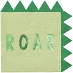 Ginger Ray Dinosaur "Roar" Ubrousky papírové 16 ks 33x33cm