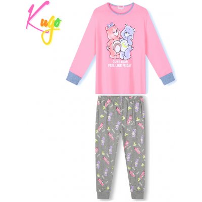 Kugo pyžamo MP1760 šedá růžová – Sleviste.cz