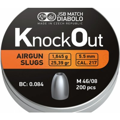 Diabolky JSB KO Slugs .217 5,5 mm 1.645 g 200 ks – Zboží Dáma