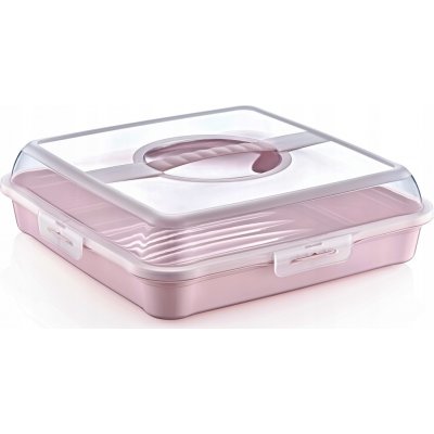 Keeper Podnos s víkem 34,5x34,5x10,5 cm růžová – Sleviste.cz