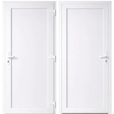 OknaDvereNaMiru.cz Vchodové dveře Emily plné bílá / bílá pravé otevírání dovnitř 110 x 210 cm – Hledejceny.cz
