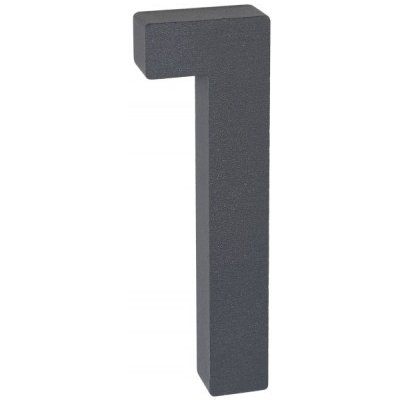 Domovní číslo - 1, ANTRACIT 3D, 100 mm RICHTER CZECH RN.100LV.1.AL.AM.3D – Zbozi.Blesk.cz