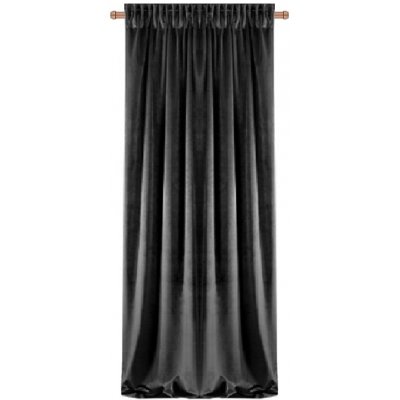 BytoTex Sametový závěs Anisa 135x270 cm na pásce - šedá – Hledejceny.cz