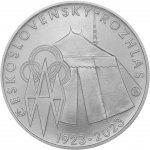 Česká mincovna Stříbrná mince 200 Kč Zahájení pravidelného vysílání československého rozhlasu 2023 Standard 13 g – Zbozi.Blesk.cz