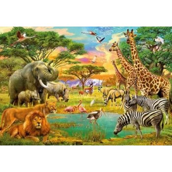 W+G 154 Fototapeta Africká zvířata, osmidílná, rozměry 366 x 254 cm