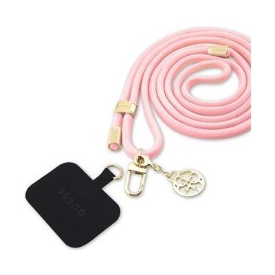 Pouzdro Guess Crossbody Popruh Cord 4G Charm zlaté/růžové – Zbozi.Blesk.cz