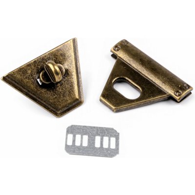 Sada zapínání na kabelku 47x50mm staromosaz – Zboží Mobilmania