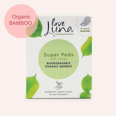Love Luna z organického bambusu Super menstruační vložky 8 ks – Zbozi.Blesk.cz