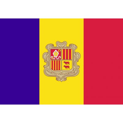 Andorra vlajka - 30 x 45 cm - tunel, karabina – Hledejceny.cz