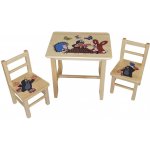 ČistéDřevo Dřevěný dětský stoleček s židličkami Krteček – Zboží Dáma