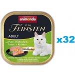 Animonda Vom Feinsten Adult krůta kuřecí prsa bylinky 32 x 100 g – Zbozi.Blesk.cz