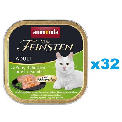 Animonda Vom Feinsten Adult krůta kuřecí prsa bylinky 32 x 100 g – Zbozi.Blesk.cz
