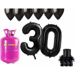 HeliumKing Helium párty set na 30. narozeniny s černými balónky – Zboží Dáma