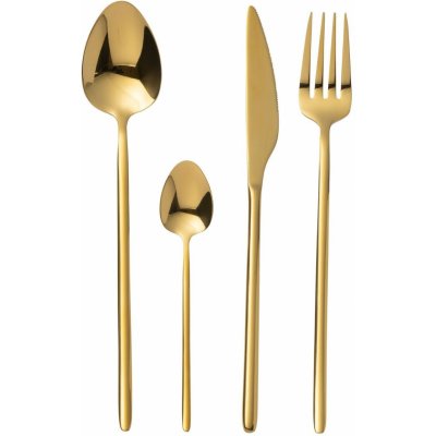 Berghoft Sada lesklých zlatých kovových příborů J line Stanley 24 ks – Sleviste.cz
