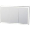 Koupelnový nábytek Duravit L-Cube - Zrcadlová skříňka s LED osvětlením, 700x1200x155 mm, 3 dvířka, bílá LC7553000001000