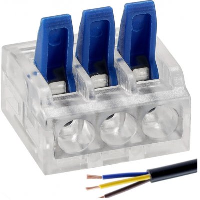 Rychlokonektor 3vodičový rychlokonektor 32A 0,2-4mm 4KV Instalace 250V 3T-Z- – Sleviste.cz