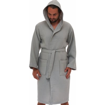 Pánský župan ze silné piké bavlny sportovně-elegantní 1G0716 šedá – Hledejceny.cz