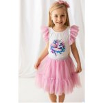 Lily Grey tylová sukně stříbrný pásek pudrová – Zboží Dáma