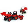 Falk Kubota traktor přední nakladač + sklápěcí přívěs